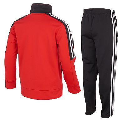 Boys 4-7 adidas 3-Stripe Tricot Zip Jacket & Jogger Pants Set