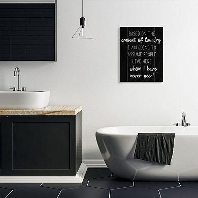 Stupell Home Decor More Laundry Than People Canvas Wall Art