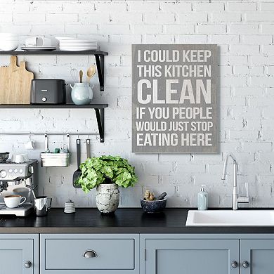 Stupell Home Decor I Could Keep This Kitchen Clean Canvas Wall Art