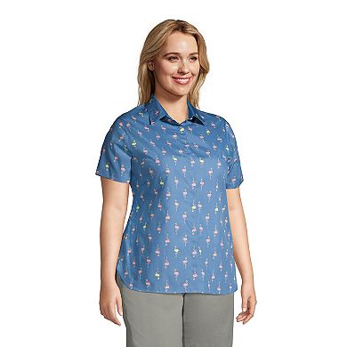 Plus Size Lands' End No-Iron Supima Cotton Polo Shirt