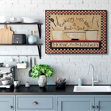 Stupell Home Decor Cooking With Love Traditional Family Kitchen Phrase Wall Art