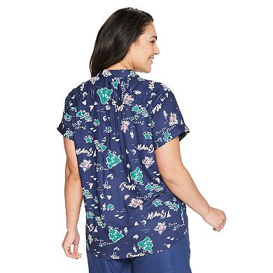 Plus Size Sonoma Goods For Life® Drop-Shoulder Camp Shirt