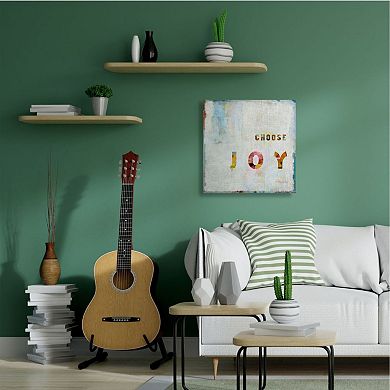 Stupell Home Decor Choose Joy Phrase with Colorful Brush Strokes Wall Art