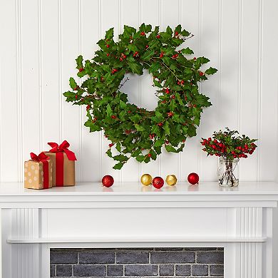 nearly natural Holly Berry Artificial Wreath