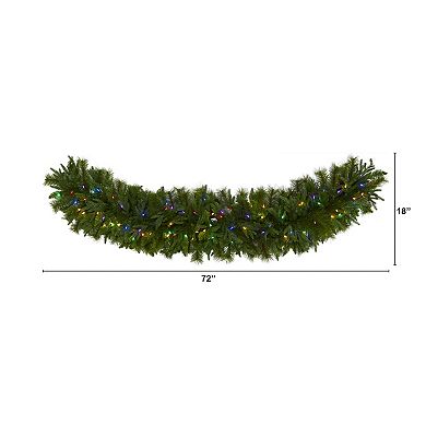 nearly natural LED Extra Wide Pine Artificial Christmas Garland Wall Decor