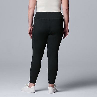 Plus Size Simply Vera Vera Wang High Rise 7/8 Leggings
