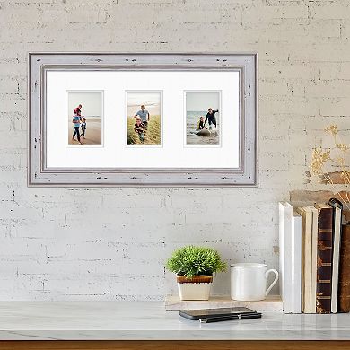 COURTSIDE MARKET Rustic 3-Opening Collage Frame