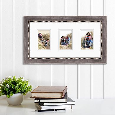 COURTSIDE MARKET Gray 4" x 6" 3-Opening Collage Frame