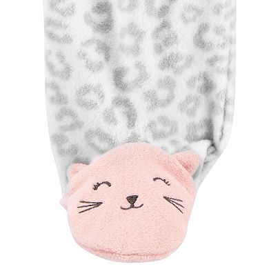 Baby Girl Carter's Leopard Fleece Sleep & Play