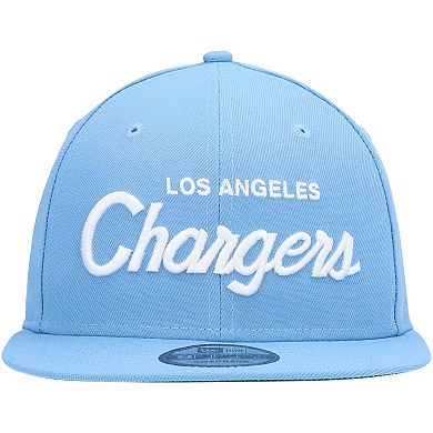 Men's New Era Powder Blue Los Angeles Chargers Griswold Original Fit 9FIFTY Snapback Hat