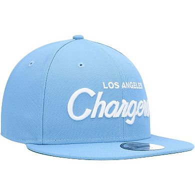 Men's New Era Powder Blue Los Angeles Chargers Griswold Original Fit 9FIFTY Snapback Hat