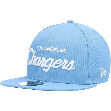 Men's New Era Powder Blue Los Angeles Chargers Griswold Original Fit 9FIFTY Snapback Hat