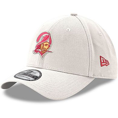 Men's New Era White Tampa Bay Buccaneers Throwback Logo Iced II 39THIRTY Flex Hat
