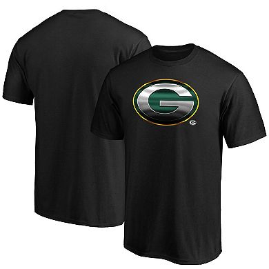 Men's Fanatics Branded Black Green Bay Packers Midnight Mascot Team Logo T-Shirt