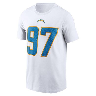 Men's Nike Joey Bosa White Los Angeles Chargers Player Name & Number T-Shirt