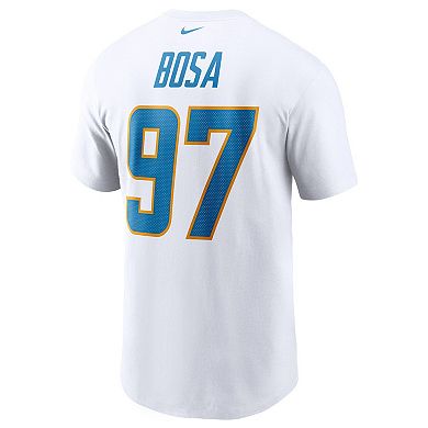 Men's Nike Joey Bosa White Los Angeles Chargers Player Name & Number T-Shirt