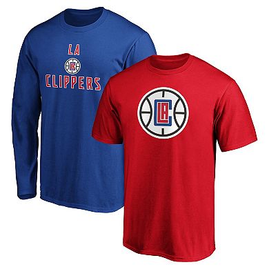 Men's Fanatics Branded Red/Royal LA Clippers T-Shirt Combo Pack