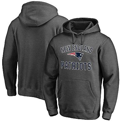 Men's Fanatics Branded Heathered Charcoal New England Patriots Victory Arch Team Pullover Hoodie