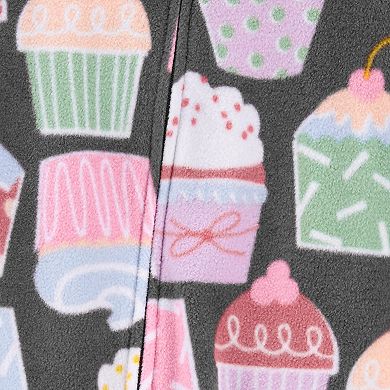 Baby Girl Carter's Cupcakes Fleece Footed Pajamas
