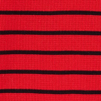 Toddler Boy Carter's Striped Red Thermal Henley Top