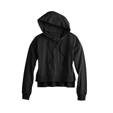 Juniors' SO® Lace Up Hoodie