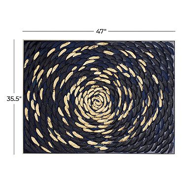 Stella & Eve Textured Black Contemporary Canvas Wall Art