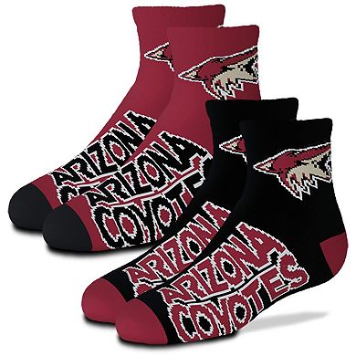 Youth For Bare Feet Arizona Coyotes 2-Pack Team Quarter-Length Socks