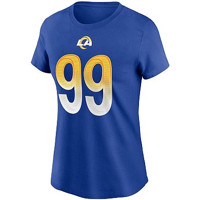 Women's Nike Aaron Donald Royal Los Angeles Rams Name & Number T-Shirt