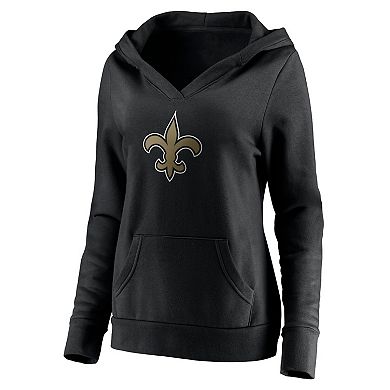 Women's Fanatics Branded Michael Thomas Black New Orleans Saints Player Icon Name & Number Pullover Hoodie
