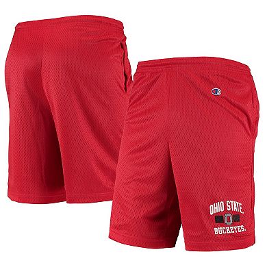 Men's Champion Scarlet Ohio State Buckeyes College Mesh Shorts