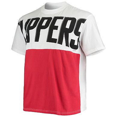 Men's Fanatics Branded Kawhi Leonard White LA Clippers Big & Tall Yoke T-Shirt