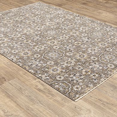 StyleHaven Mascotte Borderless Floral Traditional Fringed Area Rug