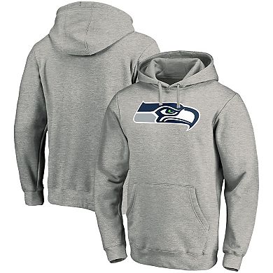 Men's Fanatics Branded Heathered Gray Seattle Seahawks Team Logo Pullover Hoodie