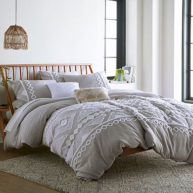 Levtex Home Harleson Gray Duvet Cover Set with Shams
