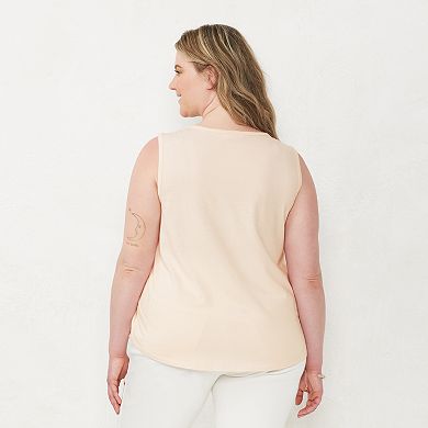 Plus Size LC Lauren Conrad Graphic Tank