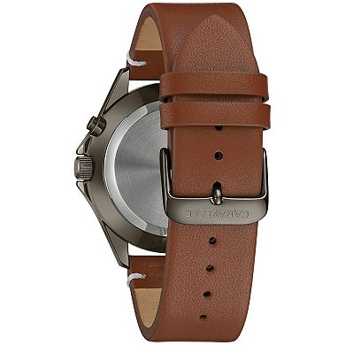 Caravelle by Bulova Men's Brown Leather Strap Watch - 45C119