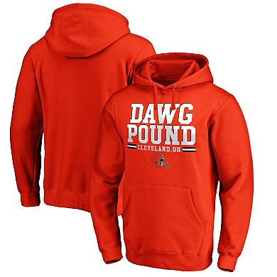 Men's Fanatics Branded Orange Cleveland Browns Hometown Fitted Pullover Hoodie