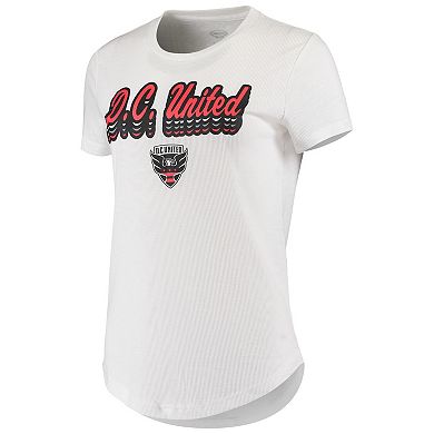 Women's Concepts Sport White D.C. United Cloud 7 Tri-Blend T-Shirt