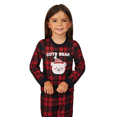 Toddler Girl Jammies For Your Families® Cool Bear Plaid Pajama Set by Cuddl Duds®