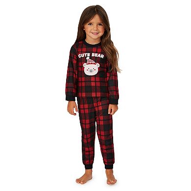 Toddler Girl Jammies For Your Families® Cool Bear Plaid Pajama Set by Cuddl Duds®