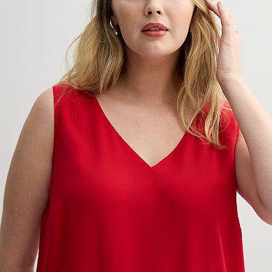 Plus Size Nine West Essential V-Neck Tank Top