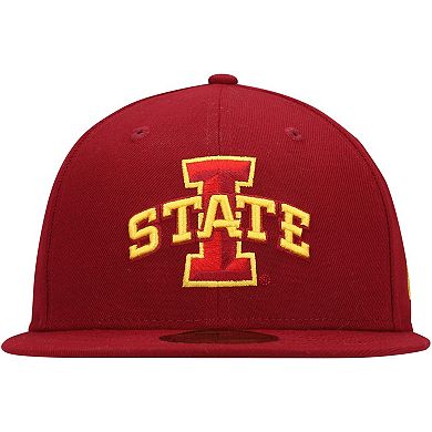 Men's New Era Cardinal Iowa State Cyclones Primary Team Logo Basic 59FIFTY Fitted Hat