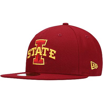 Men's New Era Cardinal Iowa State Cyclones Primary Team Logo Basic 59FIFTY Fitted Hat