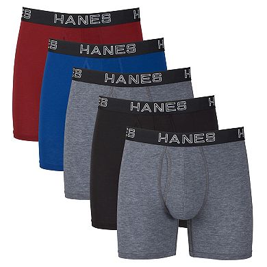 Men's Hanes 4-pack + 1 Bonus Ultimate Comfort Flex Fit Total Support Pouch™ Boxer Briefs