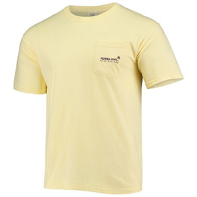 Men's Yellow Florida State Seminoles Circle Scene Pocket T-Shirt