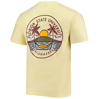 Men's Yellow Florida State Seminoles Circle Scene Pocket T-Shirt