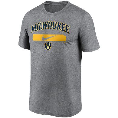 Men's Nike Gray Milwaukee Brewers City Legend Practice Performance T-Shirt