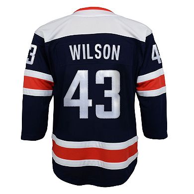 Youth Tom Wilson Navy Washington Capitals 2020/21 Alternate Premier Player Jersey
