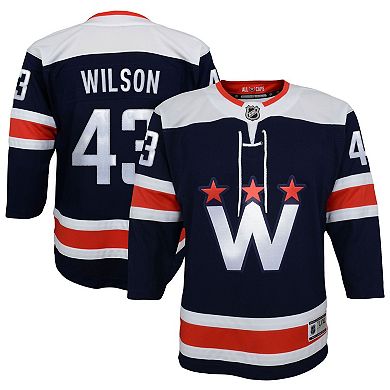 Youth Tom Wilson Navy Washington Capitals 2020/21 Alternate Premier Player Jersey