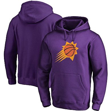 Men's Fanatics Branded Purple Phoenix Suns Icon Primary Logo Fitted Pullover Hoodie